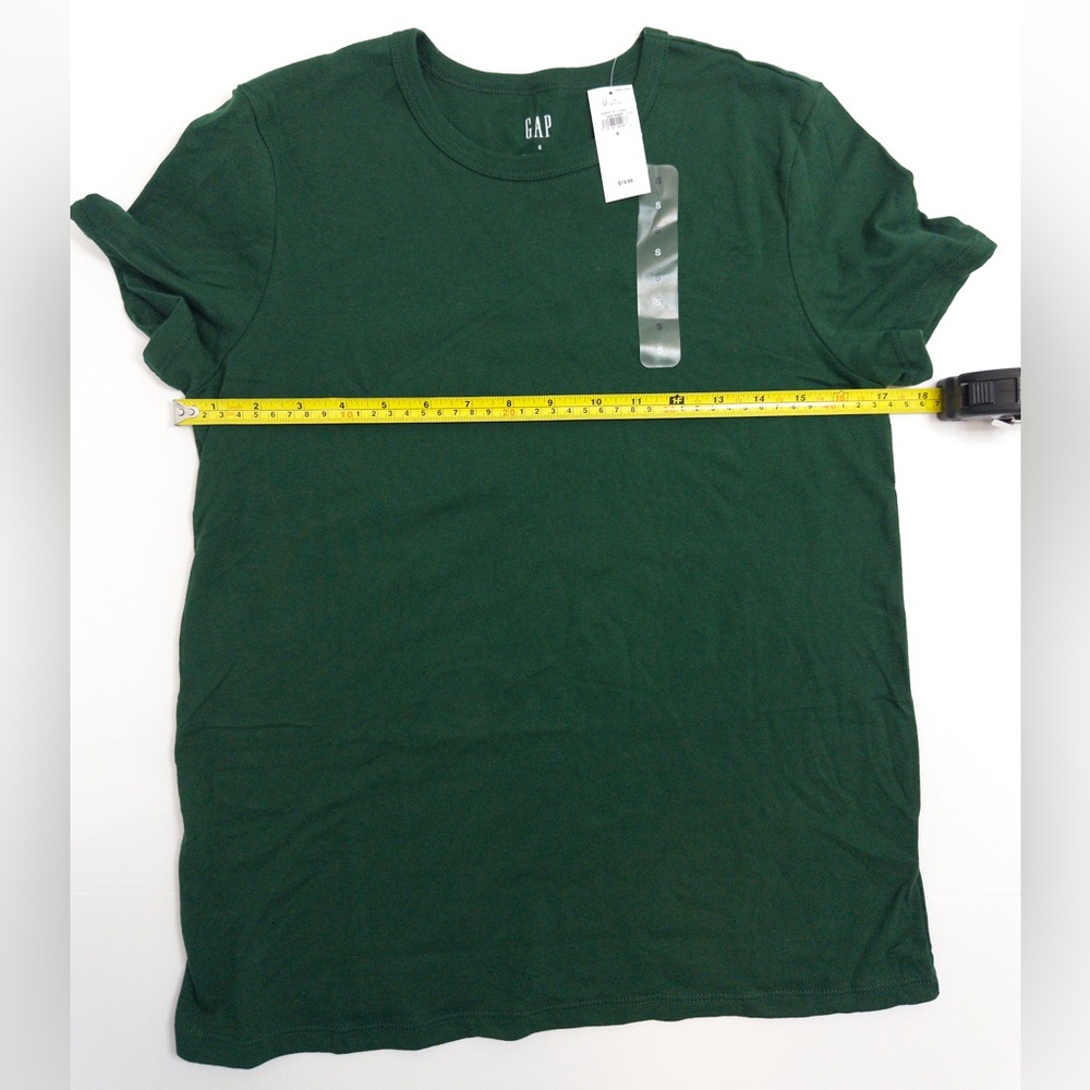 NWT GAP Crewneck T-Shirt Evergreen Glamour Green Short Sleeve Tee Size S Basics - Picture 6 of 12